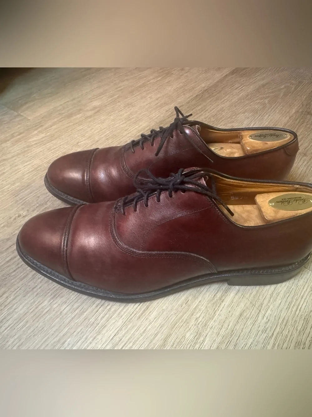 Men's Allen Edmonds Burgundy Park Avenue 8D